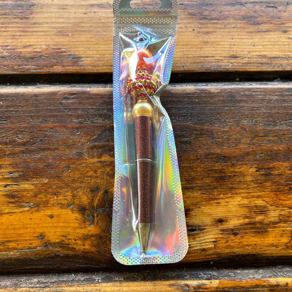 Stylish Gold and Brown Cell Phone Stylus